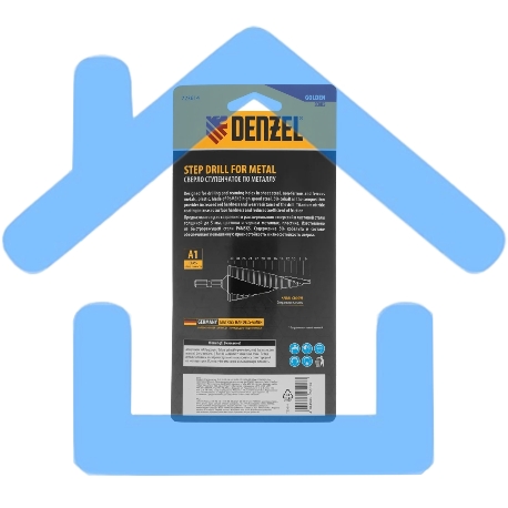Сверло ступенчатое Denzel 6-8-10-12-14-16-18-20-22-24-26-28-30мм, Р6М5К5, 6-гр. хвостовик 723614-1