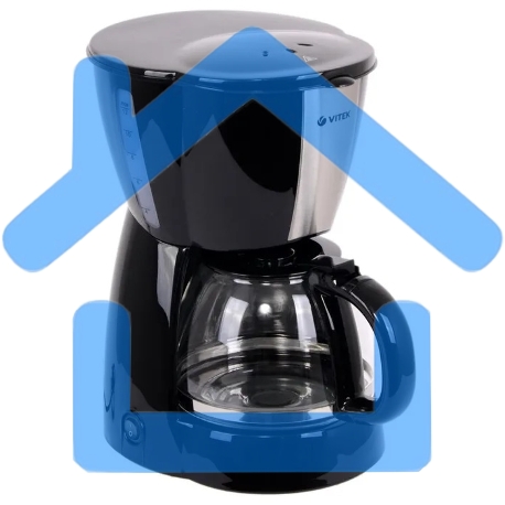 Кофеварка капельная Vitek VT-1506 ВК черный, молотый кофе, 0.7 л, 550 Вт-9