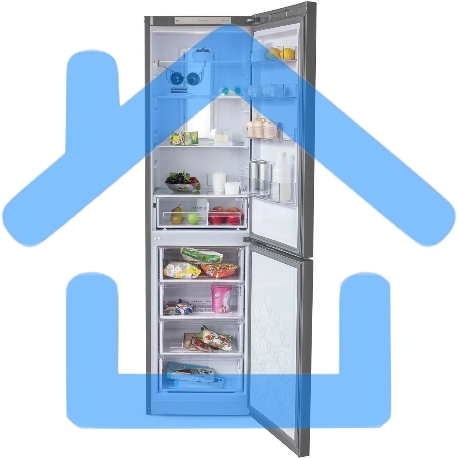 Холодильник Бирюса Б-I980NF нержавеющая сталь двухкамерный 240/130л морозилка снизу, No Frost-1