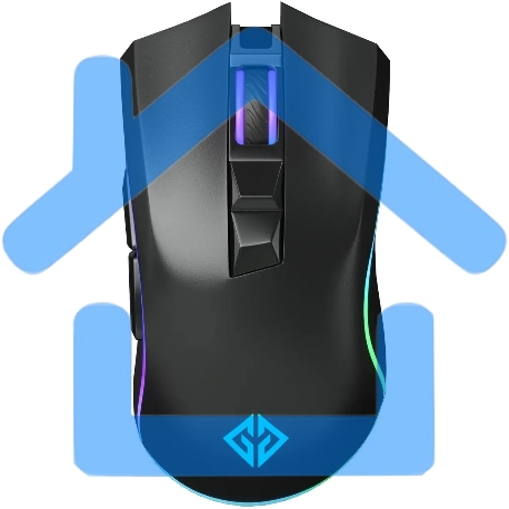 Мышь беспроводная GMNG GG-MS400WO черный, 10000 dpi, радиоканал, USB, кнопки - 7-2