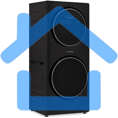 стирально-сушильная машина Hyundai Gemini WMD9423 темно-серебристый, загр. фронтальная макс.: 15 кг 1400 об/мин класс: А+++-5