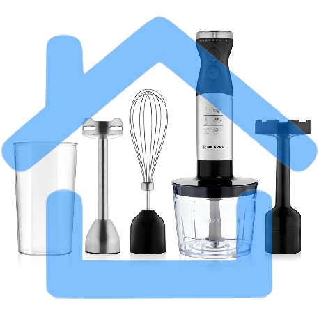 Блендер погружной BRAYER BR1259, 800 Вт, черный