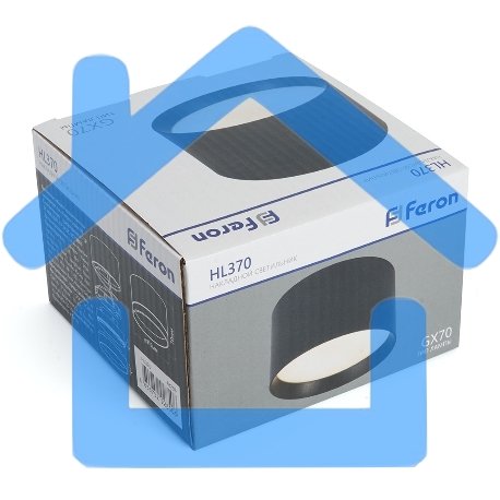 Светильник FERON HL370 ДПО-25w GX70 без лампы черный-3