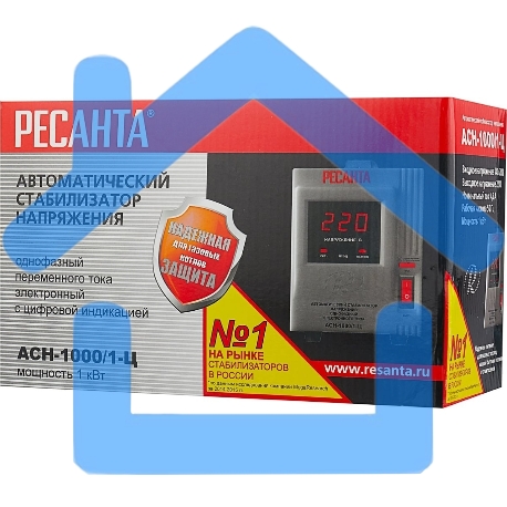 Стабилизатор напряжения Ресанта АСН-1 000/1-Ц 63/6/2 220В±8%, Габариты 237х140х170, Вес 4 кг-14