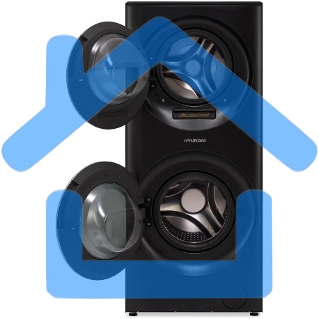 стирально-сушильная машина Hyundai Gemini WMD9423 темно-серебристый, загр. фронтальная макс.: 15 кг 1400 об/мин класс: А+++-6