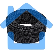 Провод ретро Bironi B1-424-73-50 2х1.5 матовый черный (уп. 50 м)