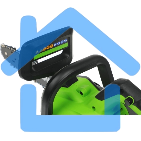 Цепная пила аккумуляторная GreenWorks G24CS25K4, 24V, 25см, c АКБ 4А·ч и ЗУ (2007707UB)-4