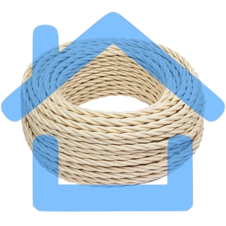 Провод ретро Bironi B1-434-719-50 3х1.5 матовый золото песочное (уп. 50 м)