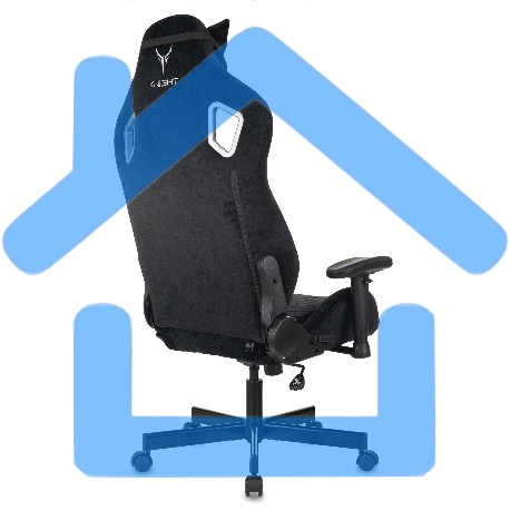 Кресло игровое Бюрократ Knight Outrider Light-20 черный с подголов. крестовина металл-25