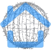 Светодиодная фигура Шар диаметр 80см 300 LED ТЕПЛЫЙ БЕЛЫЙ эффект мерцания 230В NEON-NIGHT