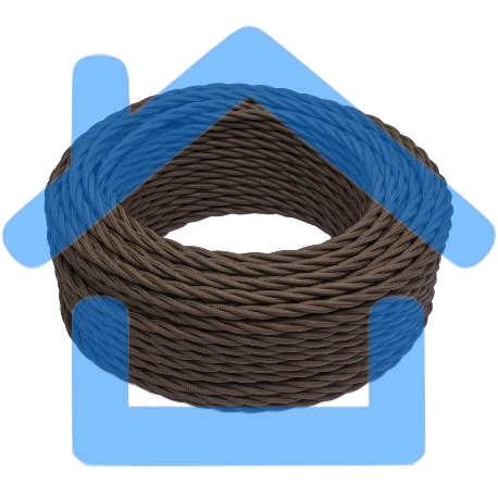 Провод ретро Bironi B1-434-72-50 3х1.5 матовый коричневый (уп. 50 м)