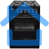 Плита электрическая Лысьва ЭП 401 СТ черный, конфорок 4 электрических, духовка 57 л, 50 см x 84 см x 60 см (без крышки)