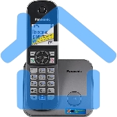 Телефон беспроводной (DECT) Panasonic KX-TG6811RUM (серебристый) Беспроводной DECT,40 мелодий,телефонный справочник 120 зап.