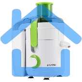 Соковыжималка центробежная Hyundai HY-JE1615 500Вт рез.сок.:400мл. белый/зеленый