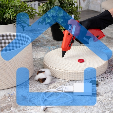 Пистолет клеевой Rexant, 10 Вт, Ø7 мм, 