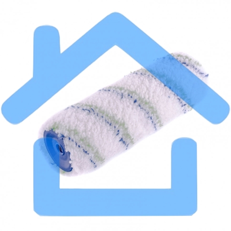 Валик сменный Водные краски, 180 мм, ворс 12 мм, D - 48 мм, D ручки - 8 мм, полиэстер Сибртех-3