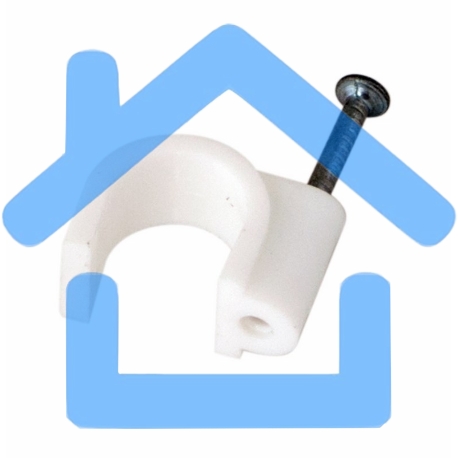 Крепеж кабеля круглый 16 мм, белый (упак. 50 шт) Rexant