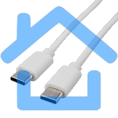 Кабель Type-C - Type-C PD 60W/1m/PVC/белый/ Rexant