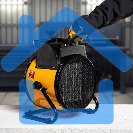 Тепловая пушка керамический нагреватель (тепловентилятор) Denzel DHC 5-400, 230В, 0,04/3/5 кВт-6