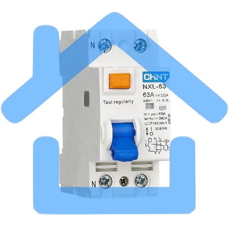 Выключатель дифференциального тока (УЗО) 1п+N 16А 30мА тип AC 6кА NXL-63 (R) CHINT 280720-1