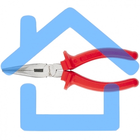 Длинногубцы Matrix Econom, 200 мм, прямые шлифованные, пластмассовые рукоятки-2