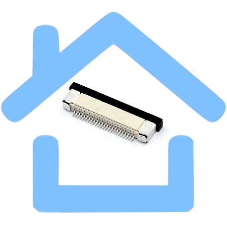 Разъем FPC Half Coverage Bottom Contact 0.5K-BX-24PWB 24 pin высота 2мм шаг 0,5мм