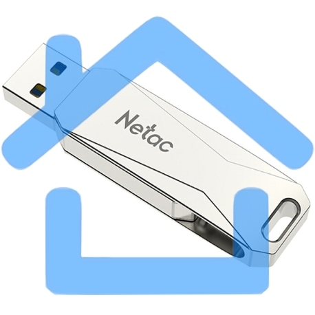 Флешка USB  Netac U782C dual USB 3.0+TypeC 64Gb, retail version-3