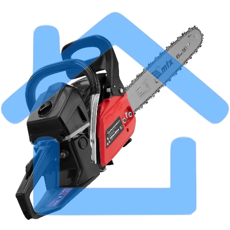 Пила цепная бензиновая MS-5218, шина 45 см, 52см3, 3 л.с., шаг 0,325, паз 1,5 мм, 72 зв MTX-5