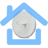 Антенна направленная UbiquitiMIMO 2x2, 30 дБ, 4,9-5,9 ГГц, 5°x5°, 2*RP-SMA