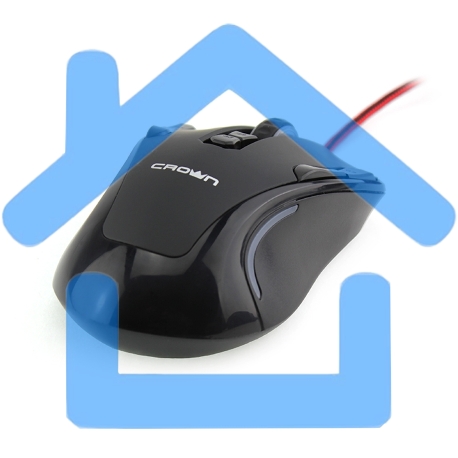 Мышь проводная Crown Gaming CMXG-804 черный, 2000 dpi, USB, кнопки - 9-9