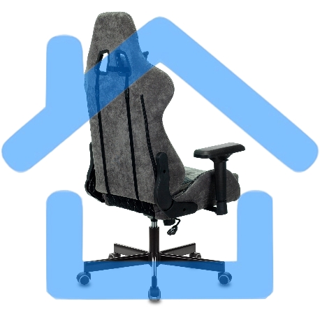 Кресло игровое Бюрократ VIKING 7 KNIGHT B FABRIC черный текстиль/эко.кожа крестовина металл/пластик-54