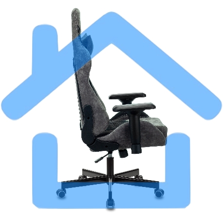 Кресло игровое Бюрократ VIKING 7 KNIGHT B FABRIC черный текстиль/эко.кожа крестовина металл/пластик-55