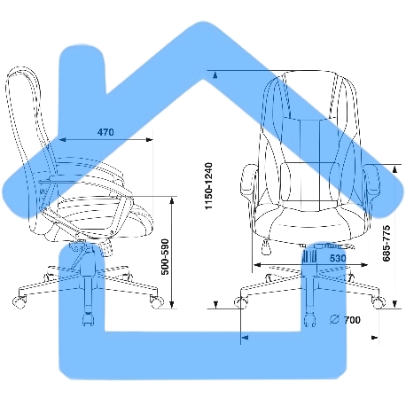 Кресло игровое Бюрократ Zombie 9 черный/серый, искусст.кожа/ткань, крестовина пластик-15