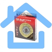 Щетка для УШМ, 150 мм, М14, плоская, латунированная витая проволока Matrix