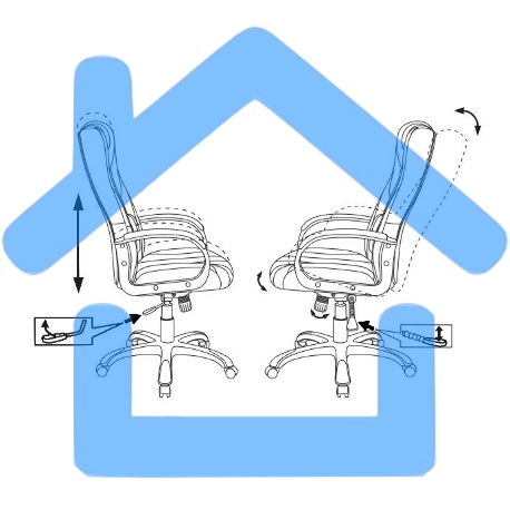 Кресло игровое Бюрократ Zombie 9 черный/серый, искусст.кожа/ткань, крестовина пластик-2