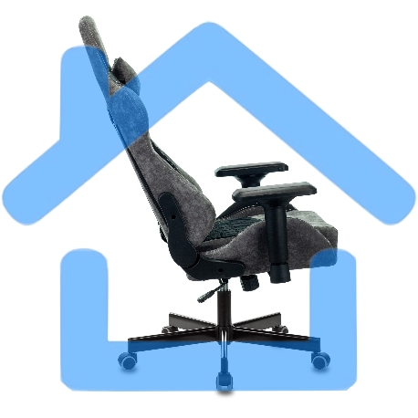 Кресло игровое Бюрократ VIKING 7 KNIGHT B FABRIC черный текстиль/эко.кожа крестовина металл/пластик-53