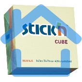 Блок самоклеящийся бумажный Stick`n 21013 76x76мм, 400 листов, 70 г/м2, пастель, 4 цвета в упаковке