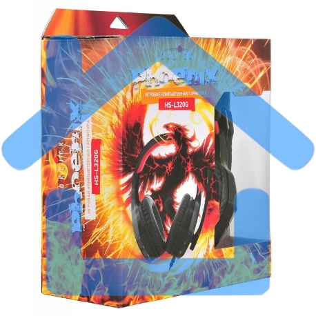 Наушники с микрофоном Oklick Phoenix HS-L320G черный/красный1.9м мониторы оголовье (NO-3000)