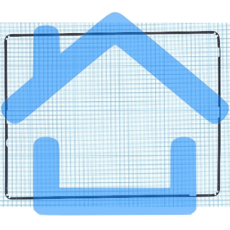 Рамка тачскрина для Apple iPad 2 черная