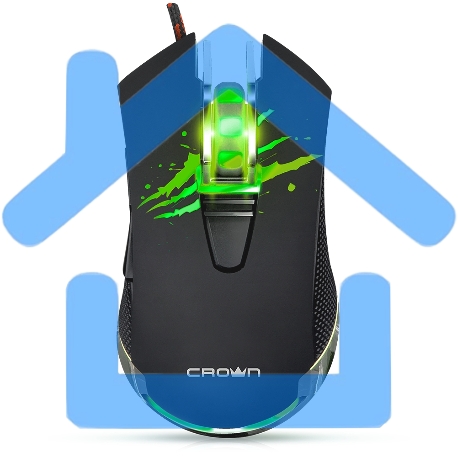 Мышь CROWN Gaming CMXG-614 USB CM000001532 DPI 800/1000/1600/2400-10
