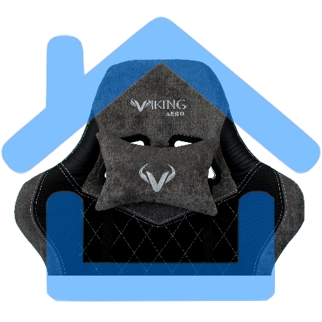 Кресло игровое Бюрократ VIKING 7 KNIGHT B FABRIC черный текстиль/эко.кожа крестовина металл/пластик-51