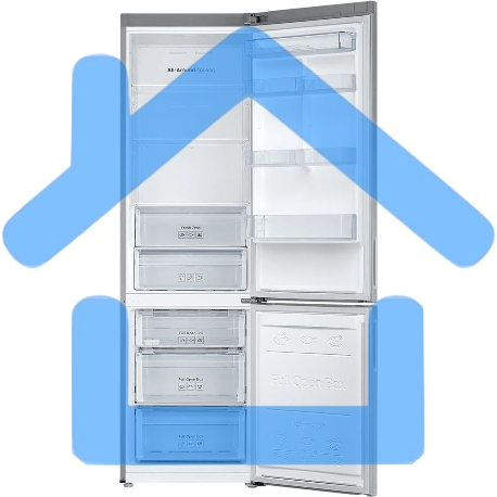 Холодильник Samsung RB37A5200SA серебристый двухкамерный 269/118 л морозилка снизу-2