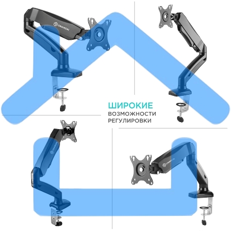 Кронштейн (держатель) ONKRON G80 для монитора 13