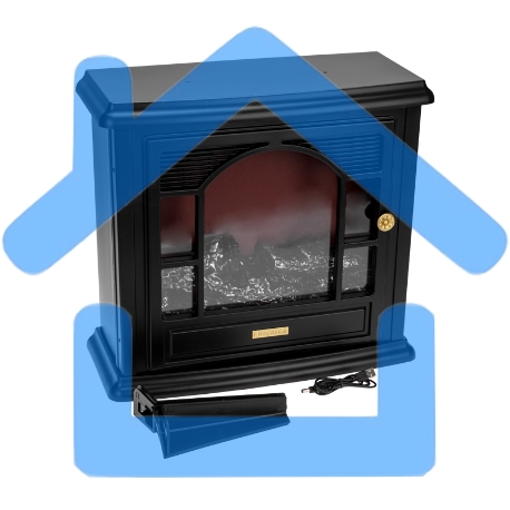 Светодиодный камин Гранд Шале с эффектом живого огня 45х18х56см, работает от батареек 3хС (в комплект не входят) или от USB (в комплекте), черный-2