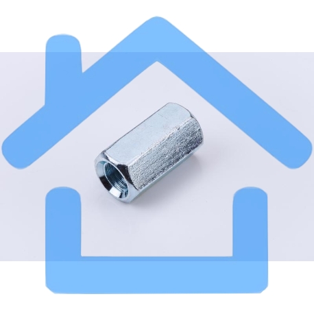 Гайка соединительная М6 цинк. DIN 6334 (уп.100шт) класс прочности 6. пакет СТРОЙМЕТИЗ UTORM3050048