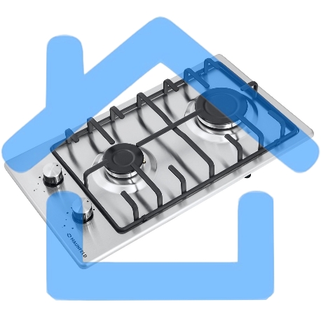 Газовая панель Maunfeld EGHS.32.3ES/G, нержавеющая сталь-25