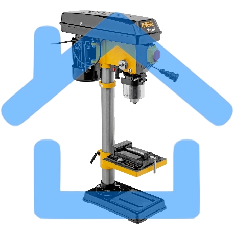 Станок сверлильный Denzel DDM-550L, 550 Вт, 16 мм, 12 ск., лазер, настольный-15