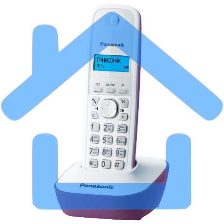 Телефон беспроводной (DECT) Panasonic KX-TG1611RUF (сиреневый) АОН, Caller ID,12 мелодий звонка,подсветка дисплея,поиск трубки-7