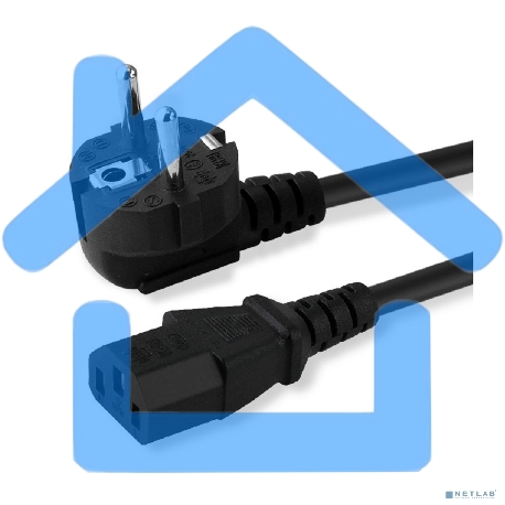 Кабель питания Bion 1.2м, евровилка с заземлением, 0.5мм, Schuko-C13, 6А, черный [BXP-PC-186-1,2M]-1