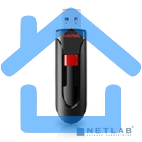 Флешка USB Sandisk 64Gb Cruzer Glide SDCZ60-064G-B35 USB 2.0 черный/красный-1